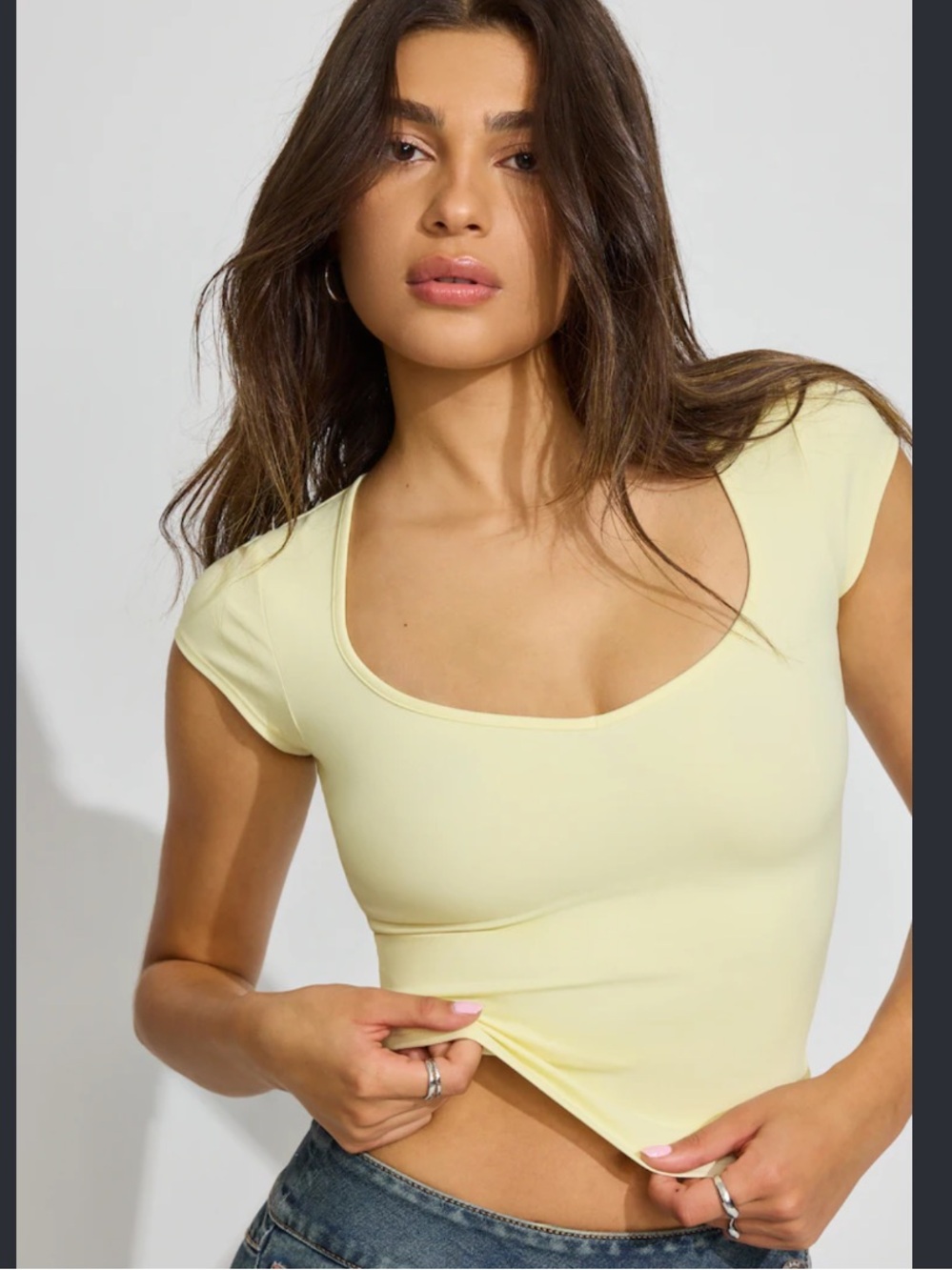 NWT!! Garage Sleek Sweetheart T-Shirt in Pear Sorbet Yellow